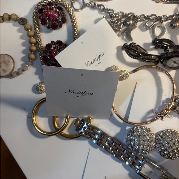 Large Jewelry Lot  Gold and Silver Bracelet Collection - rings watches earrings - Picture 5 of 8